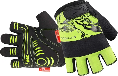Miniatura 6 de FOUR-AM Guantes de ciclismo, guantes de bicicleta de 0.157 in de seguridad en los nudillos. Guantes de ciclismo de montaña de medio dedo MTB DH