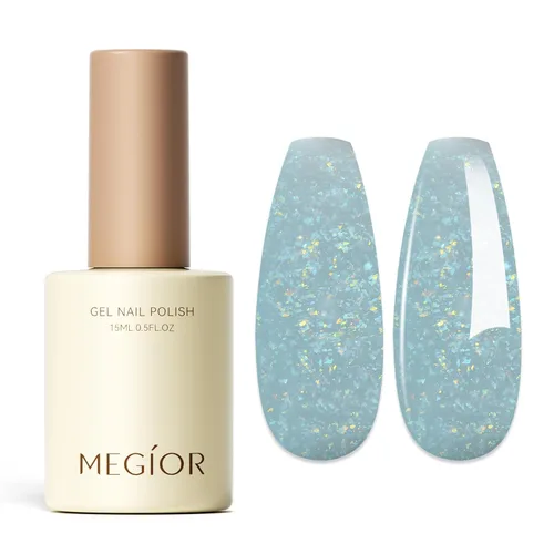 Miniatura 41 de MEGIOR Esmalte de uñas de gel blanco de 0.5 fl oz, color blanco antiguo, secado con luz UV, esmalte de gel francés, arte de uñas, salón de manicura