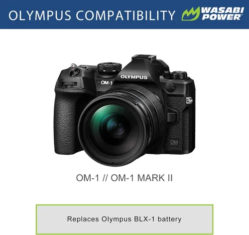 Miniatura 3 de Wasabi Power Batería para Olympus BLX-1 y Olympus OM System OM-1 y OM-1 Mark ii