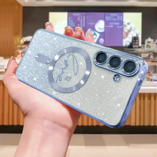 Miniatura 164 de ZONRW - Funda para Samsung Galaxy S22 Ultra magnética, para mujeres y niñas, cubierta trasera suave, lujosa, con corazón de amor, bling, degradado