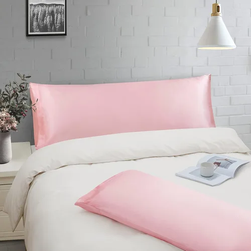Miniatura 44 de Ersmak Juego de 2 fundas de almohada de satén estándar, ultra suaves y sedosas para cabello y piel, resistentes a las arrugas a la decoloración