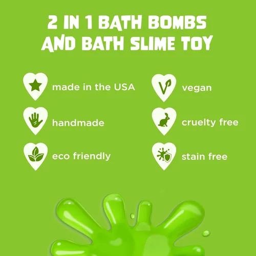 Miniatura 4 de Bombas de burbujas para niños con sorpresa de baba de baño dentro (paquete de 6) - Juguetes sensoriales coloridos para niños y niñas – Espumas