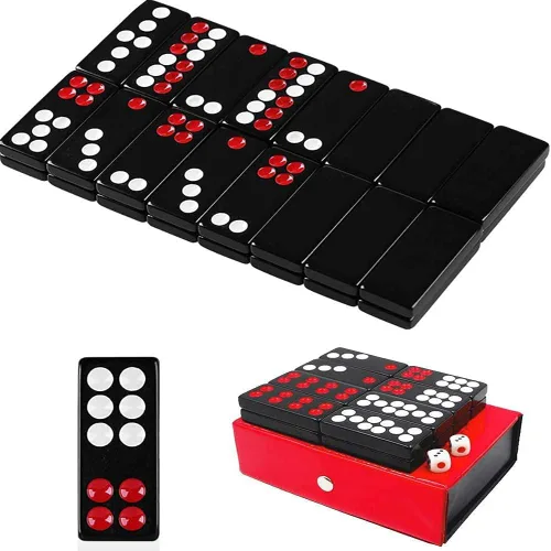 Miniatura 7 de Juego de 32 piezas de azulejos Pai Gow, dominó negro tradicional chino, Pai Gow, póker Pai Gow, el mejor juego de casino divertido juguete