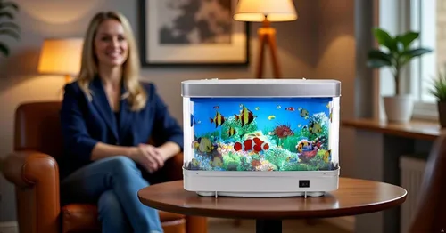 Miniatura 7 de Lightahead Lámpara artificial sensorial para acuario – Tanque de peces falsos virtuales LED con animación de vida marina en movimiento océano