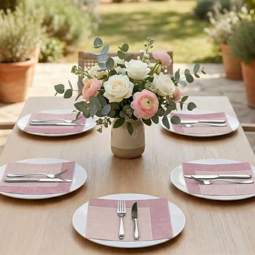 Miniatura 3 de Restaurantware Luxenap - Servilletas cuadradas de papel blanco de 15.8 x 15.8 pulgadas, 25 servilletas de papel blanco duraderas y sostenibles