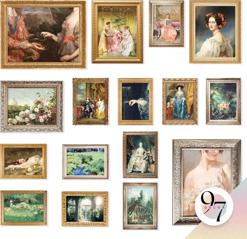 97 Decor Decoración de pared victoriana grande de 11 x 14 pulgadas, decoración de pared vintage grande, impresiones de arte vintage, cuadros Barroco