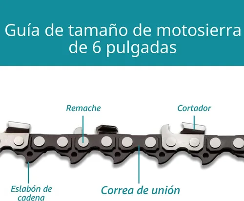 Miniatura 4 de Cadena de motosierra de 6 pulgadas, 5 piezas de cadenas de repuesto para mini motosierras eléctricas portátiles inalámbricas de casi 6 pulgadas