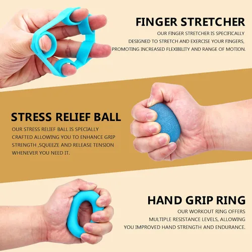 Miniatura 7 de Kit de entrenamiento de fuerza de agarre de 13 piezas, fortalecedor de agarre de mano, fortalecedor de antebrazo, fortalecedor de dedos, ejercitador