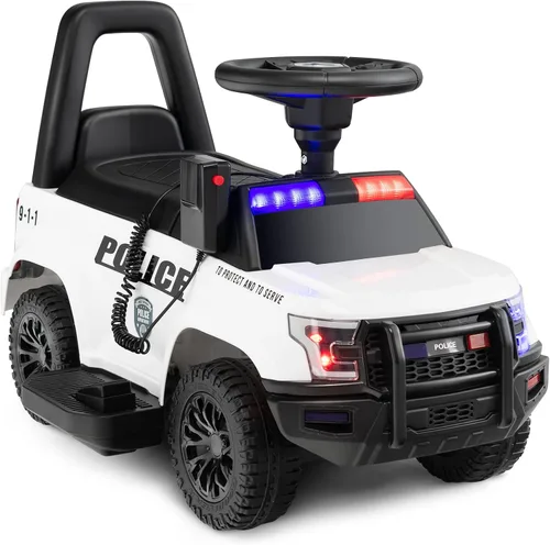 Miniatura 12 de HONEY JOY Coche de Paseo con Fabricador de Burbujas, Coche de Bomberos de Empuje para Niños Pequeños con Bocina, Música, Luces, Almacenamiento Bajo