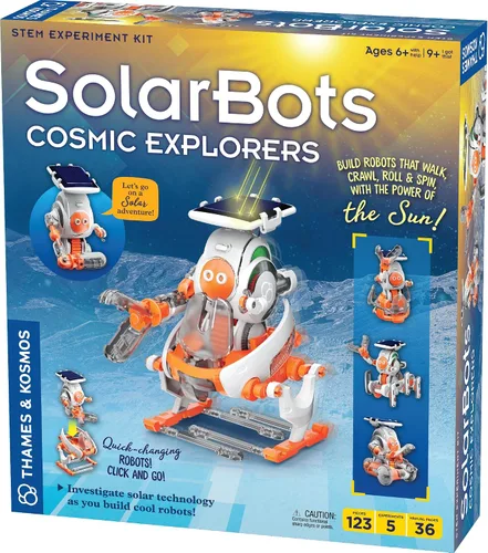 Miniatura 11 de Thames & Kosmos SolarBots: Kit de Experimentos Solares de Robots STEM 8-en-1 Construye 8 Robots Solares Geniales en Minutos No Requieren