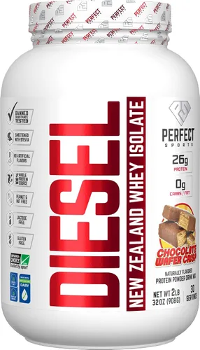 Miniatura 15 de PERFECT SPORTS Diesel 100% aislado de proteína de suero de Nueva Zelanda Endulzado con stevia, sin ingredientes artificiales, apto para dieta Keto