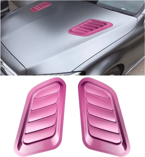 Miniatura 11 de Ventilaciones de capó de coche Blilo, 2 piezas de ventilaciones de aire universales para capó de coche, cubierta de entrada de aire de capó azul