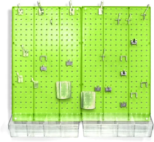 Miniatura 9 de Azar organizador para habitación con panel perforado Blanco