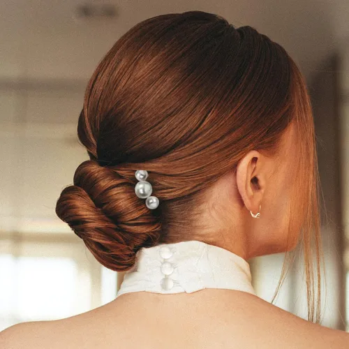 Miniatura 3 de 18 horquillas para el pelo con perlas de boda, pasadores en forma de U, accesorios para novias, damas de honor, mujeres (dorado)