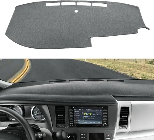 Miniatura 8 de Alfombrilla para salpicadero a medida para Toyota Sienna 2004-2010, protector de tablero de acolchado de alfombra (04-10 Beige) F99 36-38 Beige