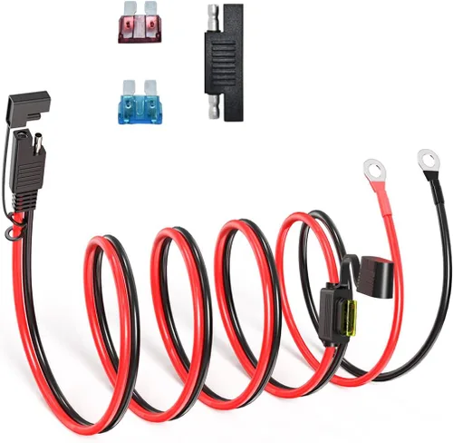 Miniatura 13 de ELFCULB Cable de extensión de enchufe de alimentación SAE a conector SAE, puerto de pared lateral SAE de montaje en panel de 14 AWG de 2 pies