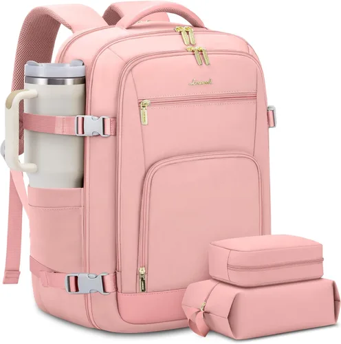 Miniatura 17 de LOVEVOOK Mochila de viaje para mujer y hombre, Beige, Mochilas de viaje