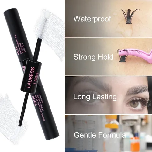 Miniatura 5 de LAUBESS LASH Kit de extensión de pestañas DIY con pegamento y sellado de 10ml Kit de pegamento para pestañas postizas Kit de pegamento para pestañas