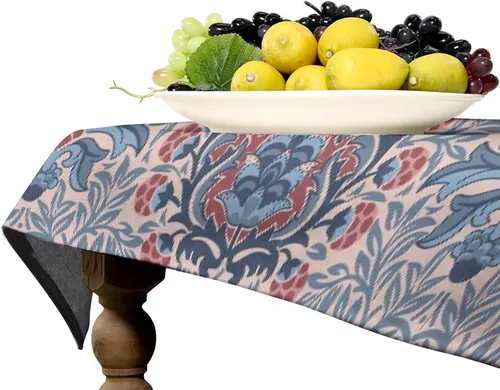 Miniatura 202 de Mantel Floral Retro de Pájaros, Diseño Original Bohemio William Morris Estampado Cubierta de Mesa para Hogar Picnic Fiesta Comedor Cocina William