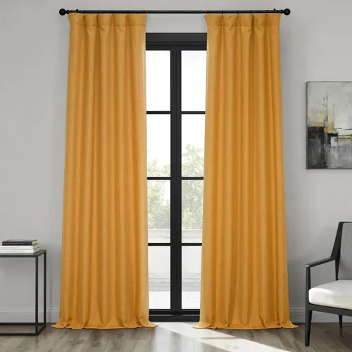 Miniatura 73 de HPD Half Price Drapes - Cortinas de lino sintético para sala de estar (2 paneles) - 100 pulgadas de ancho x 84 pulgadas de largo - Cortinas