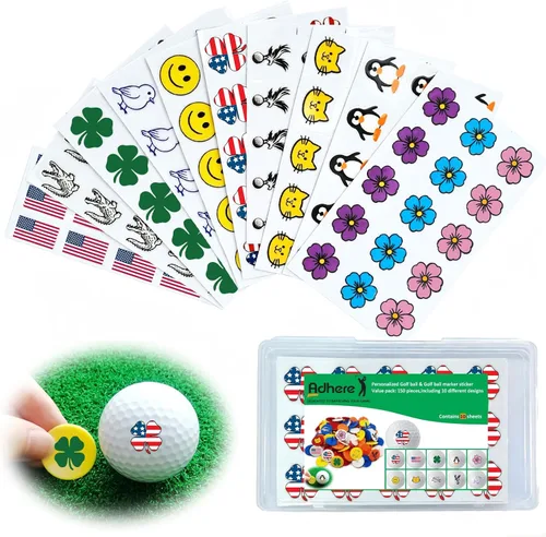 Miniatura 11 de Adhere Marcadores de pelota de golf, 50 unidades, 100 unidades, marcador de bola de posición de plástico, tamaño cuarto, 0.94 pulgadas, marcador