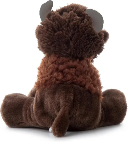 Miniatura 4 de The Petting Zoo Peluche de bisonte disquete, regalos para niños, animales salvajes de la vida silvestre, juguete de peluche de bisonte de 9 pulgadas