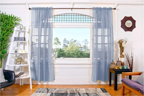 Miniatura 33 de All American Collection - cortinas Doli transparentes, 2 unidades Blanco