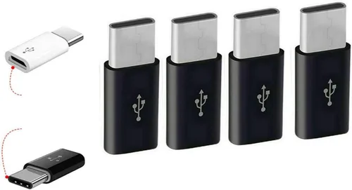 Adaptador micro USB a USB C, adaptador USB tipo C Conector de conversión con resistencia, carga rápida para Samsung Galaxy S10 S9 S8 Plus Note 9 8,