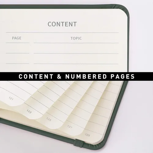 Miniatura 4 de RETTACY Cuaderno de bolsillo, paquete de 2, 160 páginas rayadas numeradas por paquete, tamaño pequeño A6 (3.5 x 5.5 pulgadas), para trabajo, diario