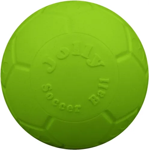 Miniatura 7 de Juguete para perros Jolly Pets gran pelota de fútbol flotante y rebotante, 8 pulgadas de diámetro, azul océano