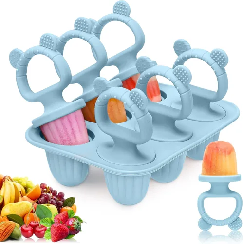 Moldes de silicona para paletas para bebés con palitos, moldes de mini paletas para bebés de leche materna para aliviar la dentición, fabricante de