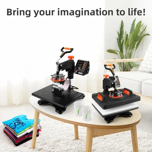 Miniatura 3 de Máquina de prensa de calor de 12 x 15 pulgadas, máquina de prensado digital de camisetas con giro de 360°, 11 en 1, combo de sublimación