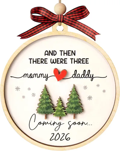 Miniatura 14 de Adornos de Navidad Familiares 2025, Nuestro Primer Adorno de Navidad como Familia de 3, Adorno de Árbol de Navidad, Adornos de Primer Navidad