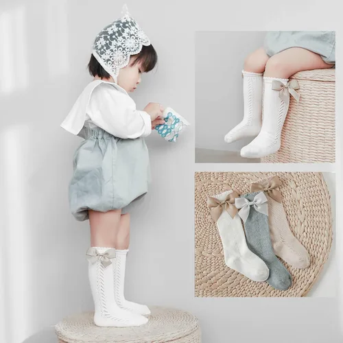 Miniatura 24 de EPEIUS Calcetines altos hasta la rodilla para bebés y niños pequeños (paquete de 3/5)