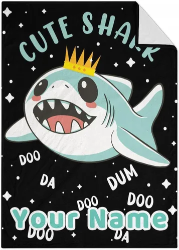 Miniatura 29 de Manta de tiburón para niñas, tamaño de regazo de 30 x 40 pulgadas, manta de felpa suave y peluda para regalo, manta blanca bonita para cama, sofá