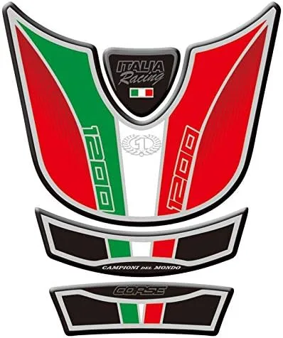 Miniatura 4 de Nueva motocicleta tanque pegatinas 3D tanque pad pescado hueso etiqueta tanque protector para Ducati Multistrada 1200 2010 11 12 13 14