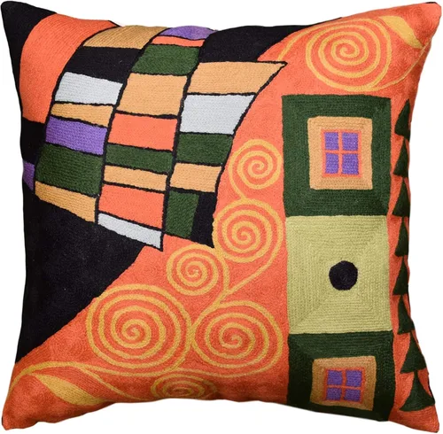Miniatura 13 de Klimt - Funda de almohada moderna azul para sofá Almohadas contemporáneas azules Cojín de silla moderno abstracto Almohada moderna