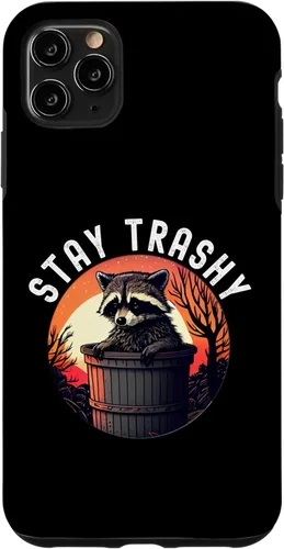 Miniatura 13 de iPhone 16 Stay Trashy Funny Raccoon Case