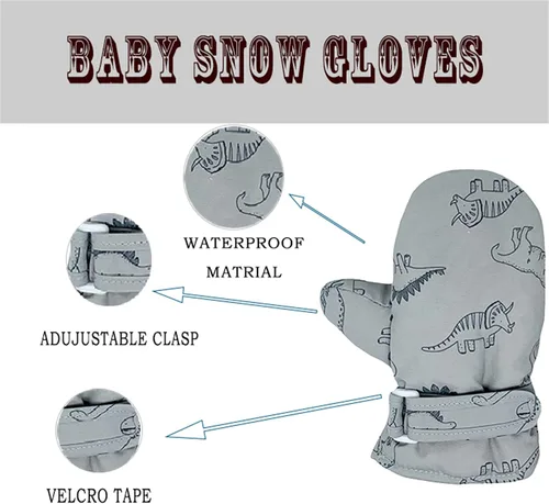 Miniatura 21 de Urban Virgin Guantes de invierno para bebés y niños pequeños, con forro polar, cálidos, impermeables, guantes de nieve para niños y niñas