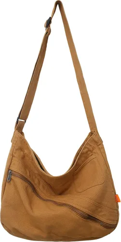 Bolso cruzado de lona para mujer, bolso de hombro casual, bolsa de mano, bolsa de mensajero, bolsa cruzada para la escuela y el trabajo