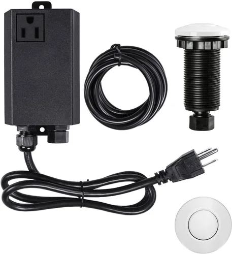 Miniatura 10 de Kit de interruptor de aire para eliminación de basura, interruptor de eliminación de residuos superior del fregadero, botón de encendido/apagado