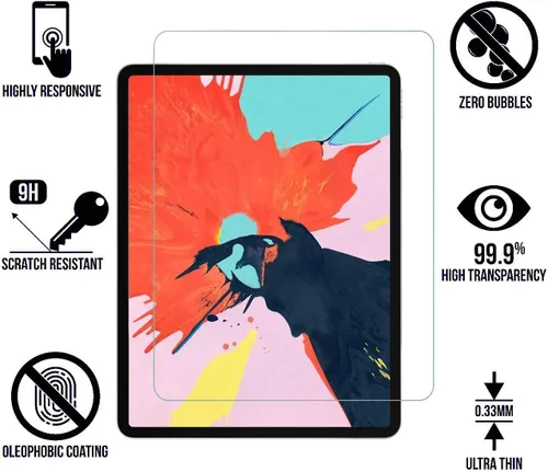 Miniatura 3 de Kepuch Paquete de 2 protectores de pantalla de vidrio templado transparente para Xiaomi Pad 5/5 Pro/5 Pro 5G
