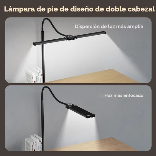 Miniatura 2 de Lámpara de pie LED para sala de estar, lámparas de lectura brillantes para oficina, colores, temperaturas y brillo ajustables, lámpara de pie