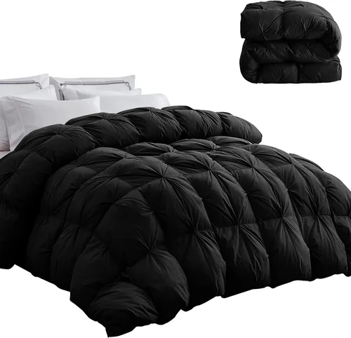 Miniatura 19 de SNOWMAN Manta de plumón extra suave tamaño individual, edredón ligero de plumón con 8 pestañas en las esquinas, edredón de cama refrescante