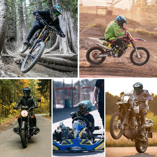 Miniatura 2 de SPARK - Cascos para bicicleta de montaña para niños, cascos de motocicleta para jóvenes, ATV, motocross, de cara completa, para hombres y mujeres