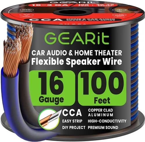 Miniatura 13 de Cable de altavoz Calibre 16, GearIT Pro Series Cable de altavoz 16/2 AWG (100 pies / 30.48 metros) Ideal para altavoces de cine en casa y altavoces