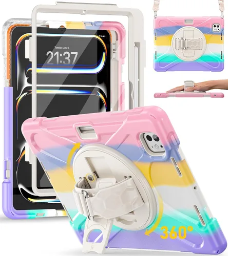Miniatura 17 de BRAECN Funda para iPad Air de 11 pulgadas 2026 (M4) 2025 (M3) 2024 (M2), iPad Pro de 11 pulgadas (4ª/3ª/2ª/1ª) y Air 10.9 pulgadas (5ª/4ª) con Rosa