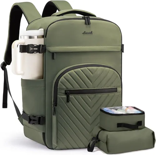 Miniatura 28 de LOVEVOOK Mochila de viaje de 40 L para mujeres y hombres, mochila grande de mano para aviones, bolsa de viaje para artículos personales de la TSA