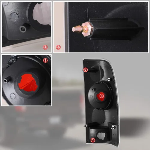 Miniatura 8 de Nixon Offroad Conjunto de luces traseras para Ford F150/F250 1997-2003, 1997-2003 Ford F-350 luces traseras, lámparas traseras para F250-F350