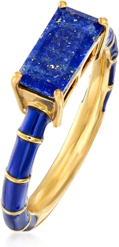 Miniatura 3 de Ross-Simons Anillo de piedras preciosas y esmalte en oro de 18 quilates sobre plata esterlina